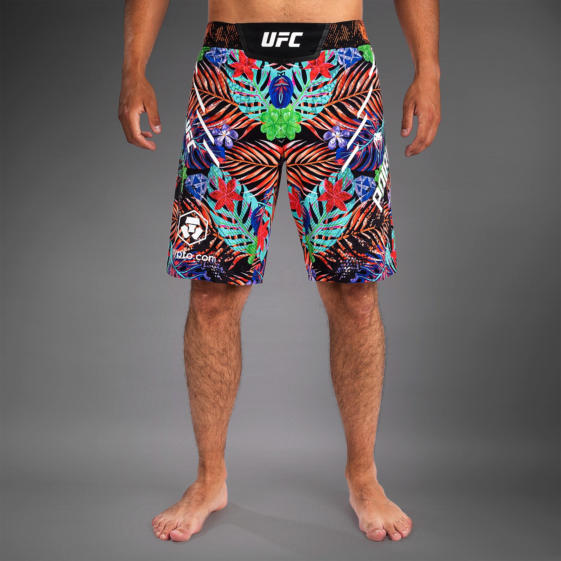ufc-unrivaled-by-venum-dustin-poirier-fight-short-long-fit-herren-blau-floral image 2