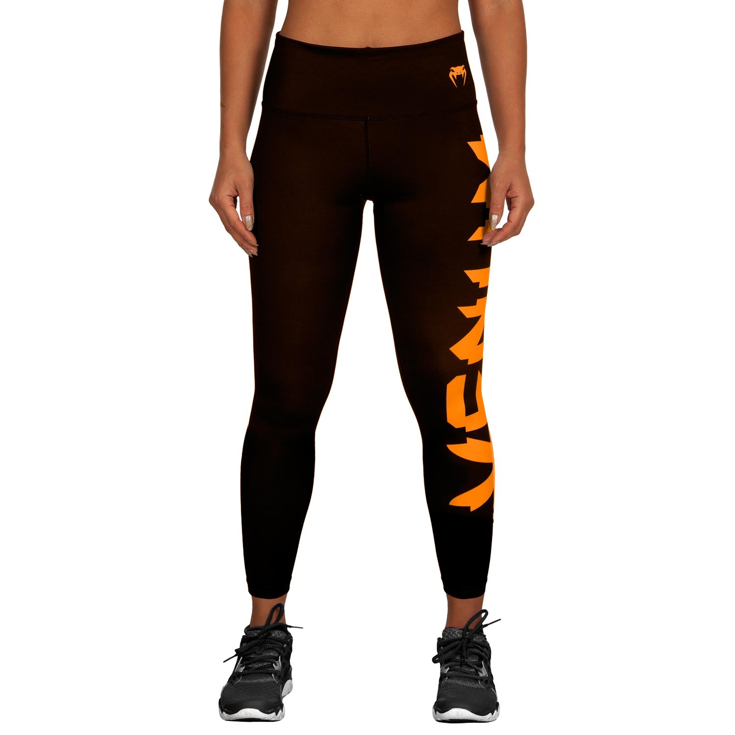 venum-giant-leggings-damen-schwarz-koralle image 2