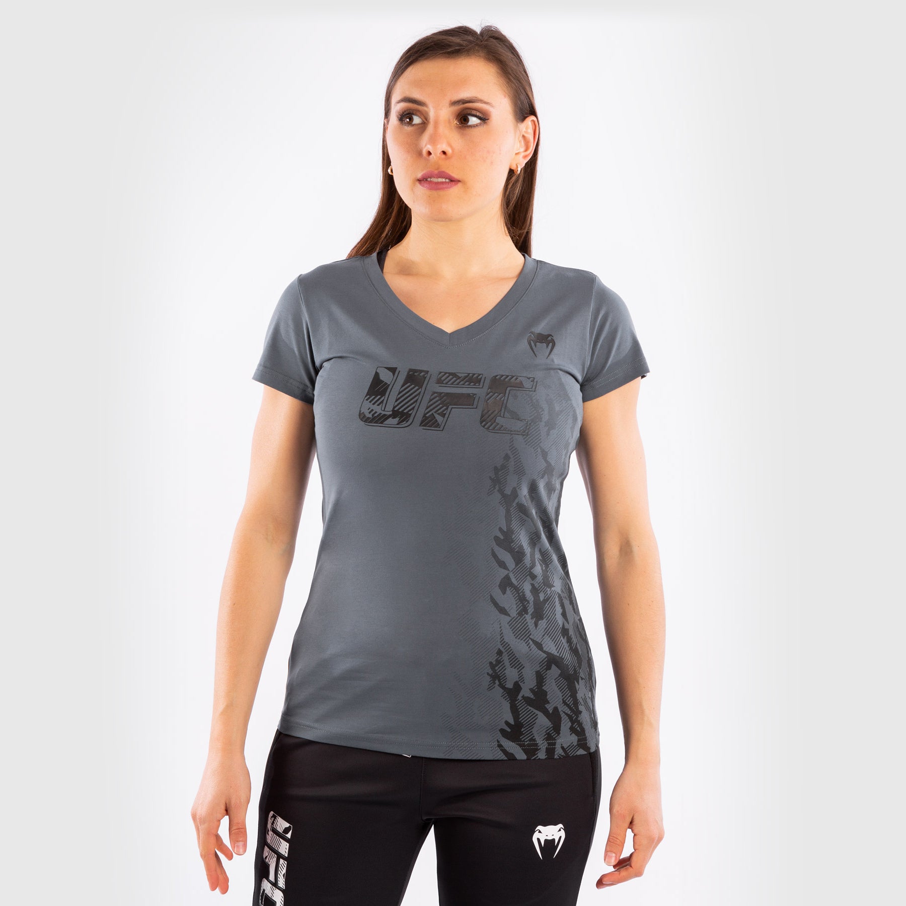 ufc-venum-authentic-fight-week-damen-kurzarm-t-shirt-grau image 1