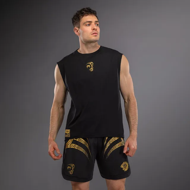 venum-x-mike-tyson-tiger-rmelloses-t-shirt-schwarz-gold image 1