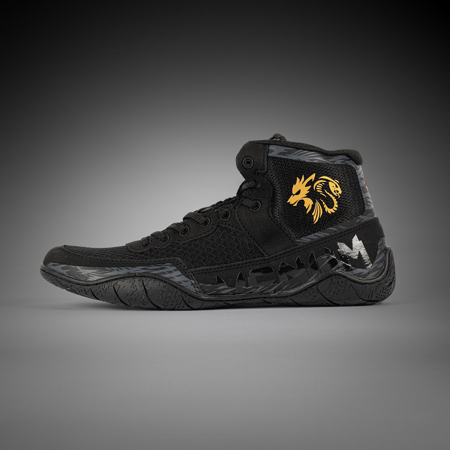 venum-x-chimaev-ringerschuhe-schwarz-grau image 2