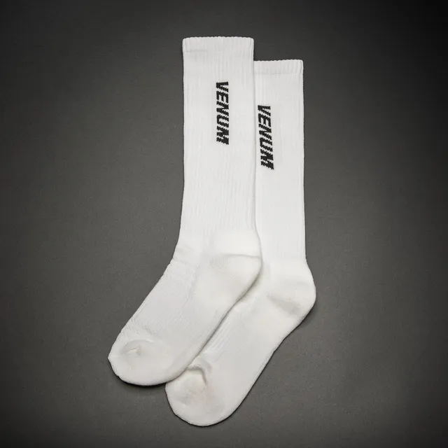 venum-essential-over-the-calf-socken-wei-schwarz image 1