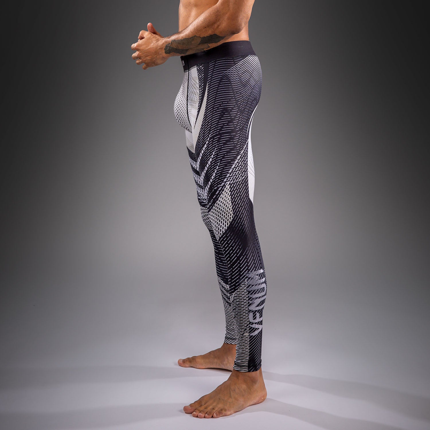 venum-galactic-3-0-spats-herren-kompressionstights-cremewei-schwarz image 3
