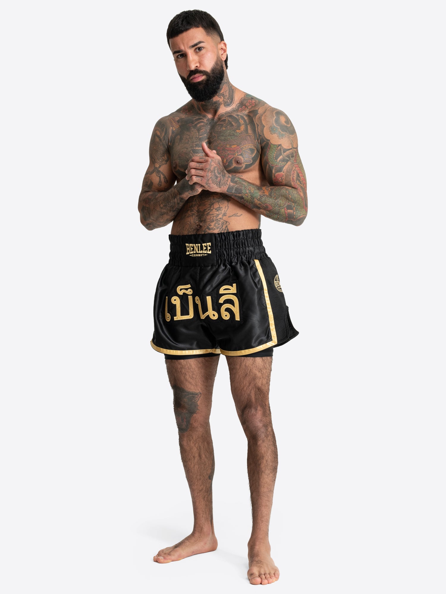benlee-calista-muay-thai-shorts-satin-mit-innenhose image 8