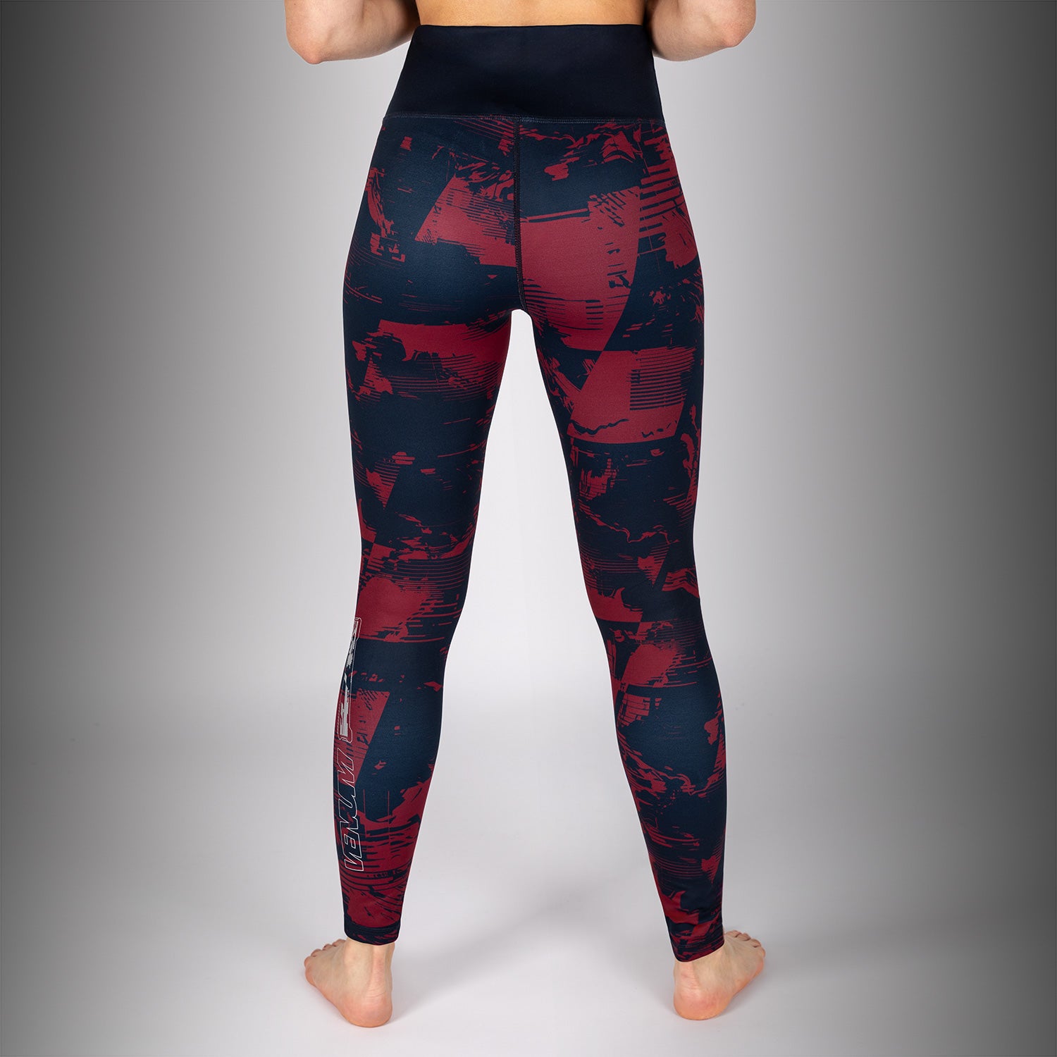 ufc-zenith-by-venum-authentic-fight-week-damen-leggings-marineblau-bordeauxrot-s image 4