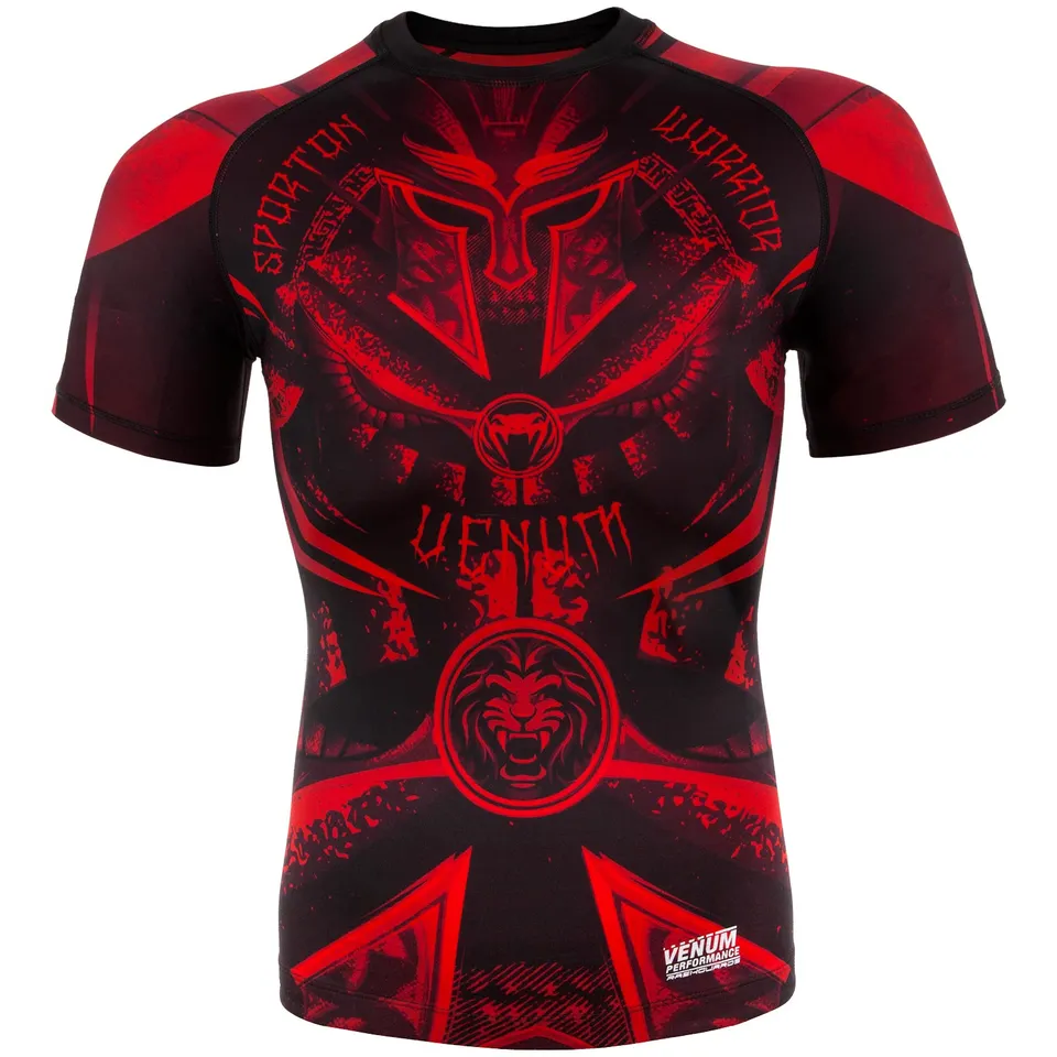 venum-gladiator-3-0-rashguard-kurzarm-schwarz-rot image 1