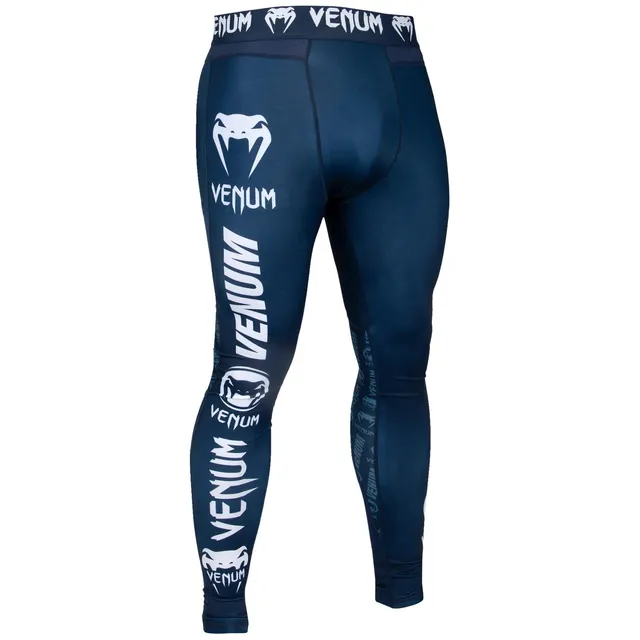 venum-logos-kompressionshose-lang-marineblau-wei image 1