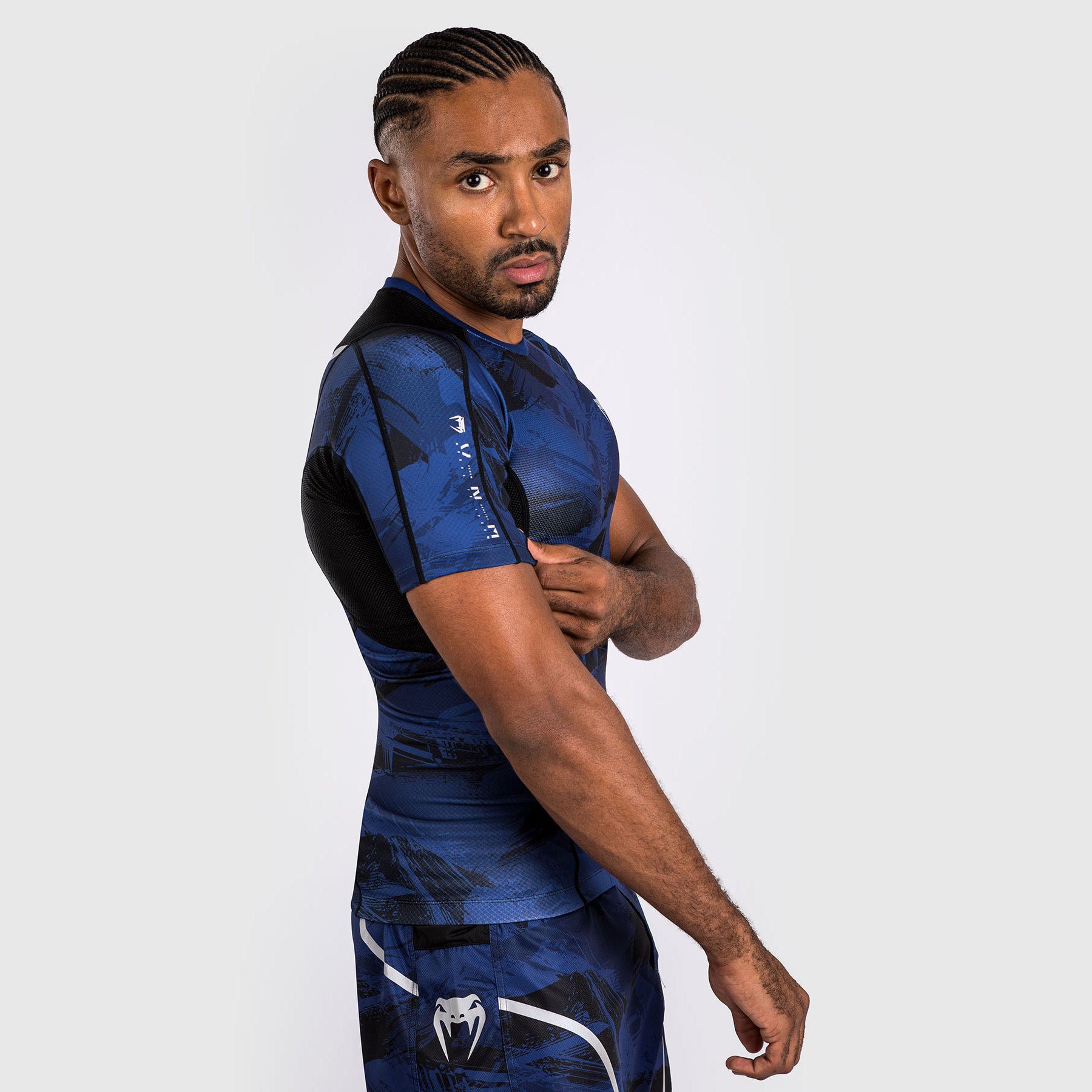 venum-electron-3-0-rashguard-kurzarm-herren-marineblau image 3