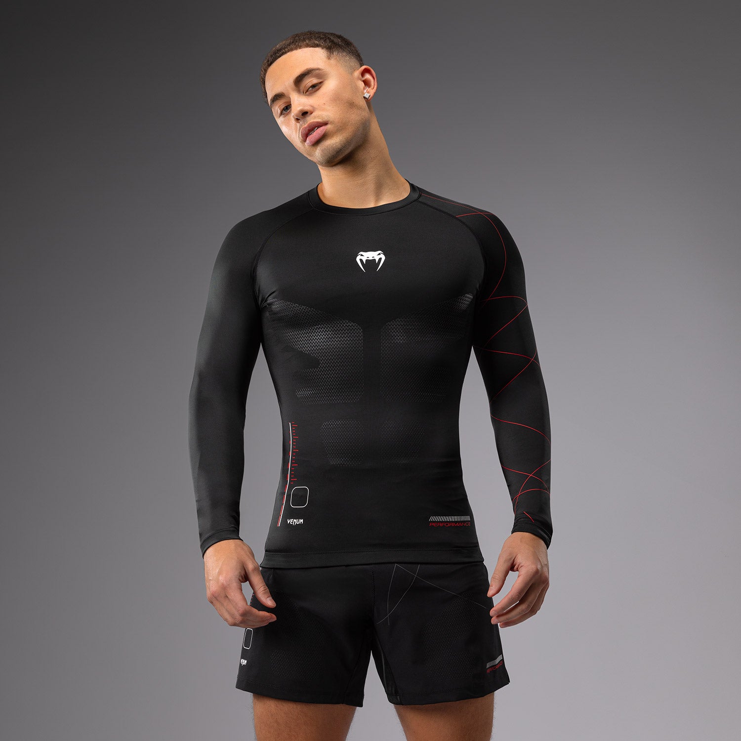 venum-tactical-xt-langarm-rashguard-herren-schwarz-feuerrot image 1