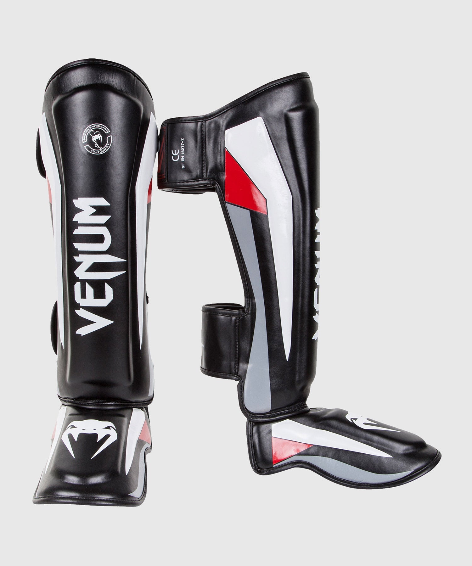 venum-elite-standup-schienbeinschutz-schwarz-rot-grau image 1