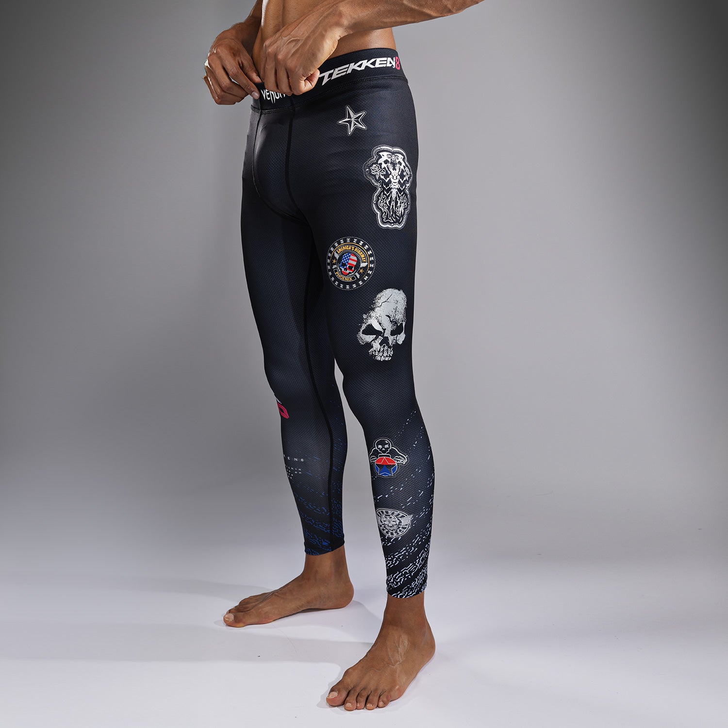venum-x-tekken-8-paul-phoenix-spats-herren-schwarz-blau image 3