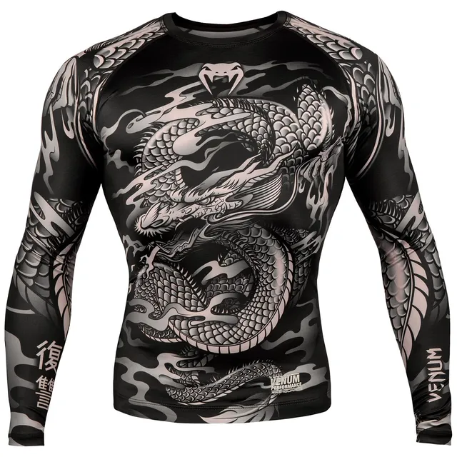 venum-dragon-s-flight-rashguard-langarm-schwarz-sand image 1