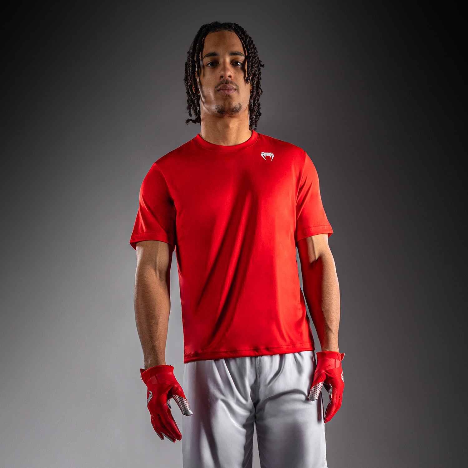 venum-lineup-performance-kurzarm-t-shirt-rot-wei-herren image 1